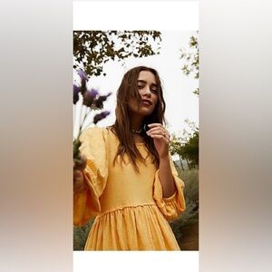 EUC Free People Get Obsessed Babydoll Dress - Fools Gold